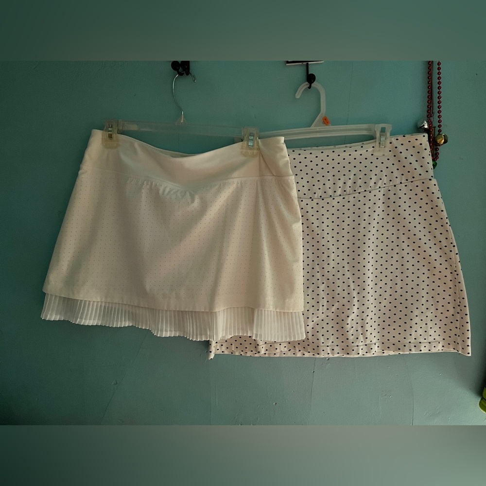 2 for One, White, Athletic Skirts